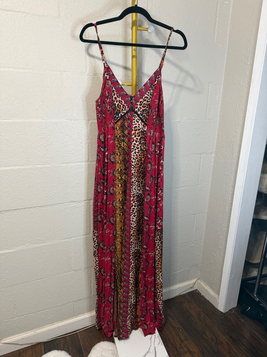 Angie Dresses & Skirts - Angie Red Mixed Print Spaghetti Strap Maxi Dress